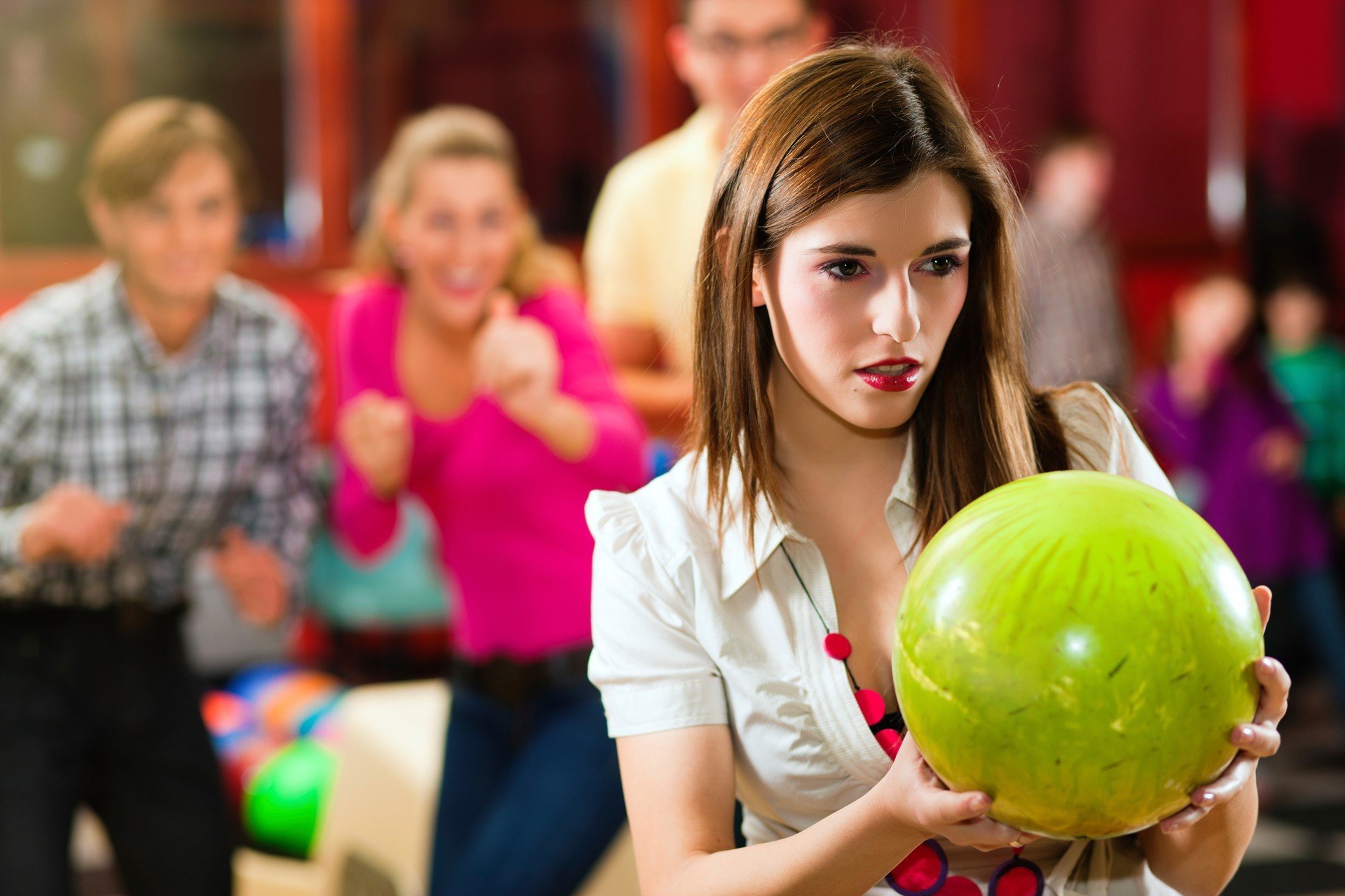 Freunde bowling-Spaß 