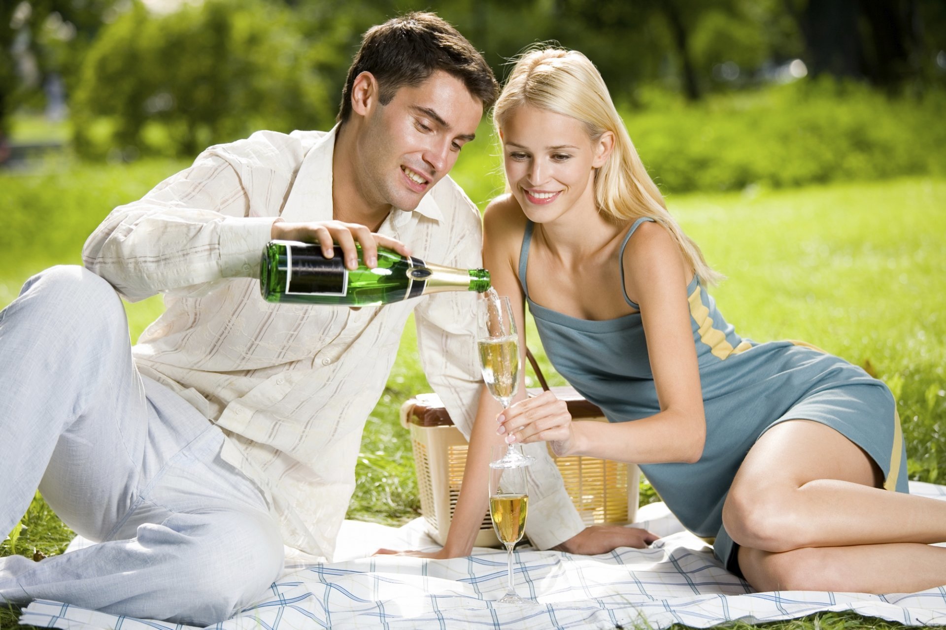 Romantisches Picknick im Grünen