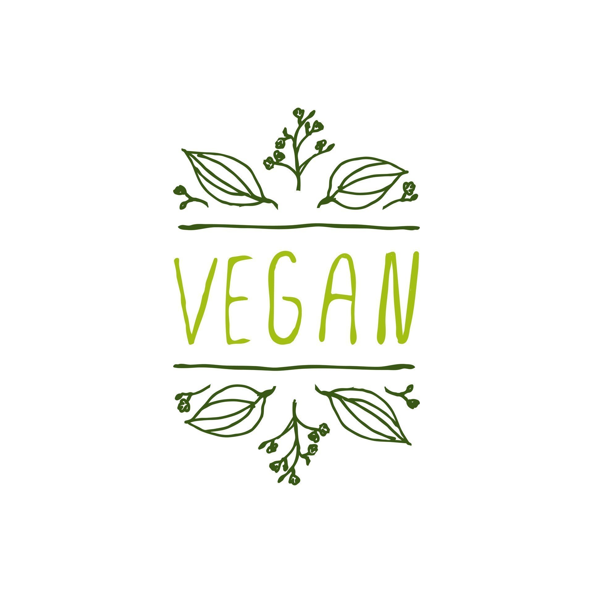 Vegane Produkt label auf weißem Hintergrund Vektor Illustration