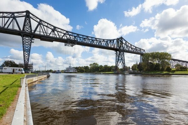 Rendsburg hohe Brücke über den Kiel-Kanal