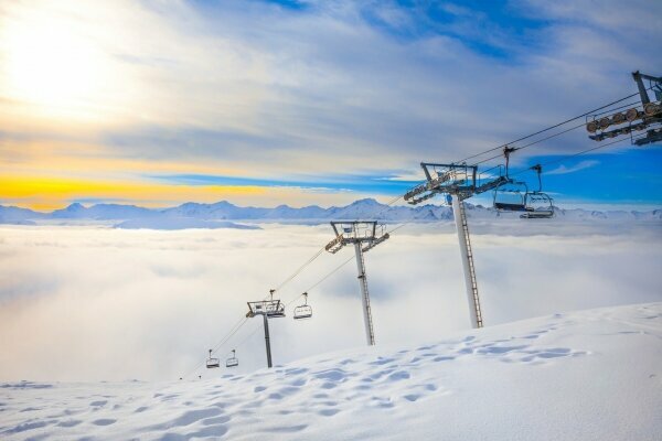 Sonnenaufgang in den Französischen Alpen