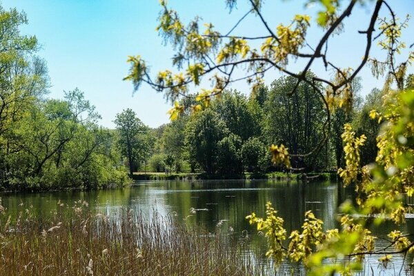 Mann legt Rast beim Wandern ein