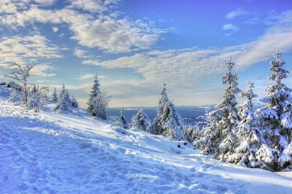 Schnee Harz Ausblick