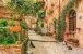 Wunderschöne Gasse in der Altstadt von der Toskana