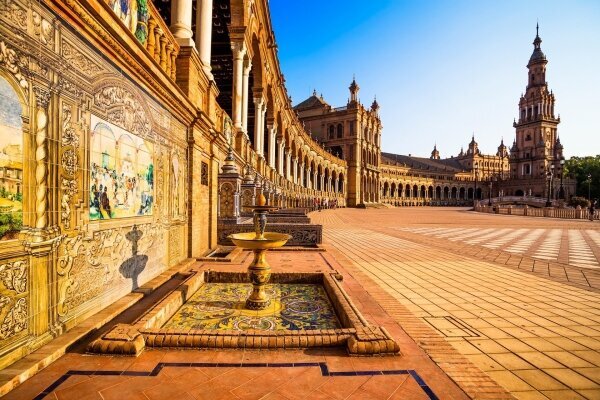 Spanischer Platz (plaza de Espana) in Sevilla