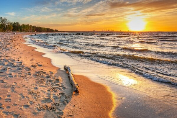 Sonnenuntergang am Strand der Ostsee