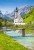 Kirche Ramsau, Fluss Berchtesgadener Land, Bayern, Deutschland