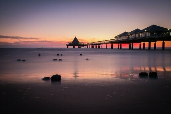 Abendblick auf Strand am Baltic