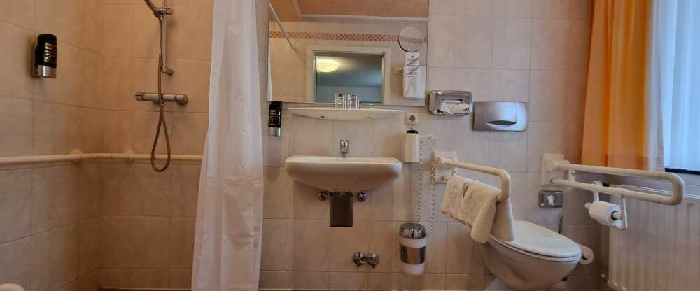 Badezimmer rollstuhlgeeignet - Dusche und Handläufe