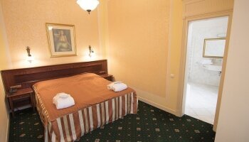 Das Appartement mit einer Größe von ca 34-49 m2 und einem optionalen Zustell- oder Babybett ist die beste Wahl für Familien. Einige der Deluxe Zimmer verfügen über einen Balkon mit Blick auf das Stadtzentrum und den Fluss Tepla die Andere auf den ruhigen