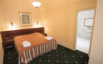 Das Appartement mit einer Größe von ca 34-49 m2 und einem optionalen Zustell- oder Babybett ist die beste Wahl für Familien. Einige der Deluxe Zimmer verfügen über einen Balkon mit Blick auf das Stadtzentrum und den Fluss Tepla die Andere auf den ruhigen 