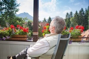 Auf dem Balkon Vitalhotel am Stadtpark