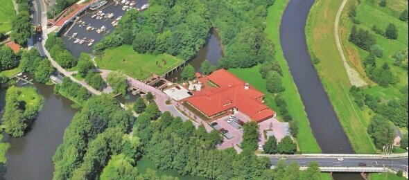 Auf der grünen Insel im Fluss, Quelle: Oste-Hotel*** Superior