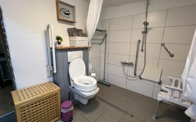 B1 – Barrierefreie Ferienwohnung im Harz - Badezimmer