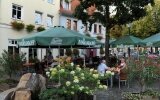 Biergarten direkt am Hotel und am Lindenring von Naumburg