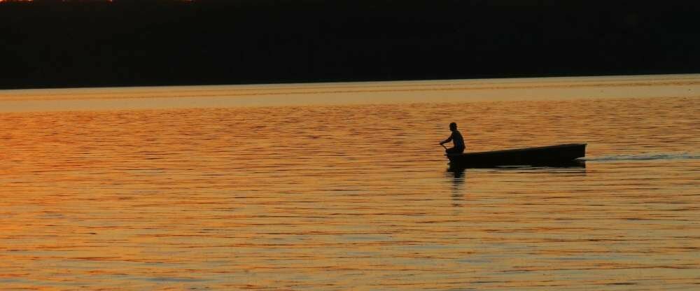 Blick auf den Tollensesee vom Wintergarten