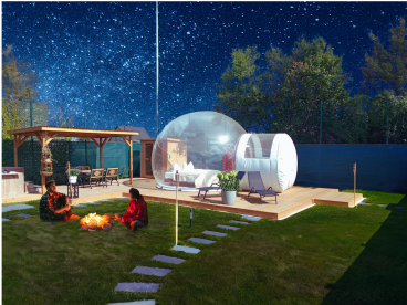 Bubble Tent im privaten Wellness-Garten, Quelle: Schloss Krugsdorf Golf & Hotel