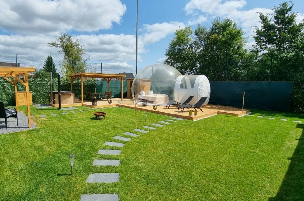 Bubble Tent im privaten Wellness-Garten, Quelle: Schloss Krugsdorf Golf & Hotel