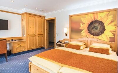 Geräumiges Zimmer, mit gemütlicher Sitzgelegenheit oder auf Wunsch und Verfügbarkeit gerne mit Balkon, Dusche oder Bad, Fön, Radio, Kabel-TV, Telefon, kostenloses W LAN in allen Hotel-Zimmern, Minibar und Zimmersafe