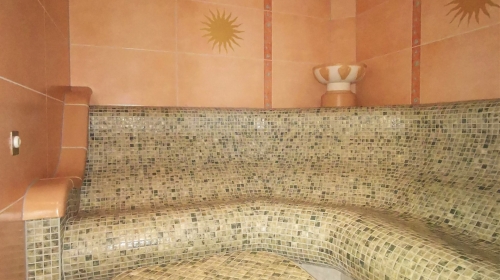 Genießen Sie ein Dampfbad in unserem privaten Wellnessbereich