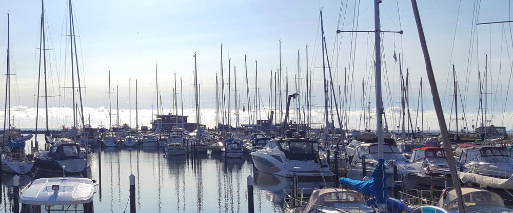 Yachthafen Dampland im Sommer 