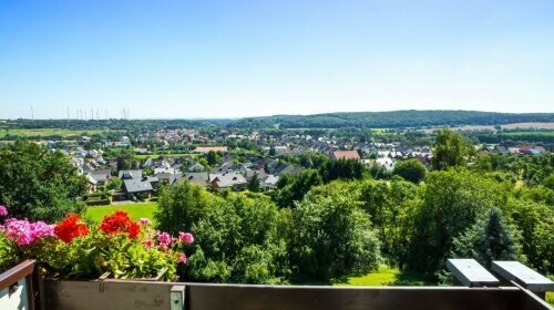 Doppelzimmer Blick vom Balkon