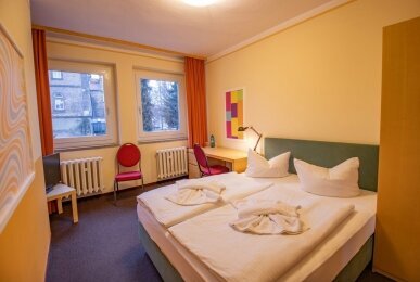 Doppelzimmer Economy im Nebengebäude, Quelle: Hotel Schloss Nebra