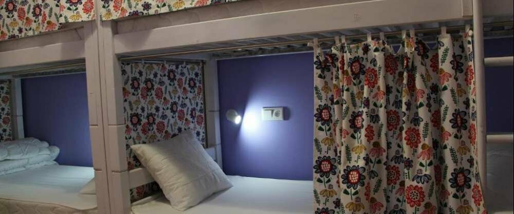 Einzelbett (Etagenbett) im gemischten Schlafsaal mit insgesamt 8 Schlafplätzen. Nutzung eines Gemeinschaftsbadezimmers.