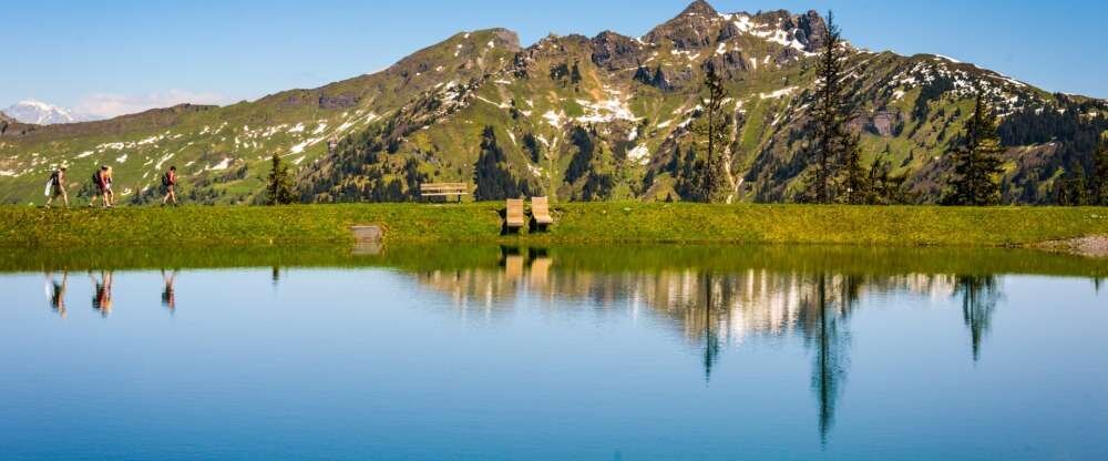 EUROPÄISCHER HOF Bad Gastein - Umgebung: Spiegelsee in Dorfgastein mit Blick auf den Schuhflicker