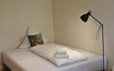 Schlafsofa aufgebettet