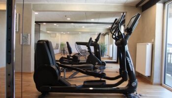 unser Fitnessraum mit herrlichem Ausblick