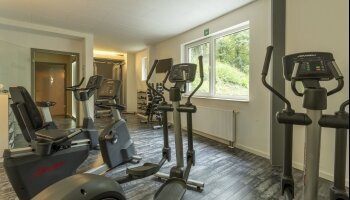 Fitnessraum mit Kraft- und Cardiogeräten