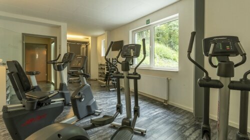 Fitnessraum mit Kraft- und Cardiogeräten