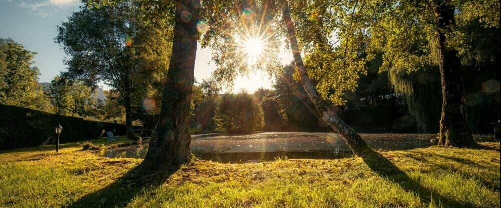 Garten Hotelpark mit kleinem See