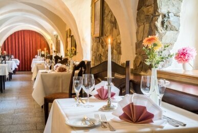 Gewölberestaurant, Quelle: Wasserschloss Klaffenbach Schlosshotel Chemnitz