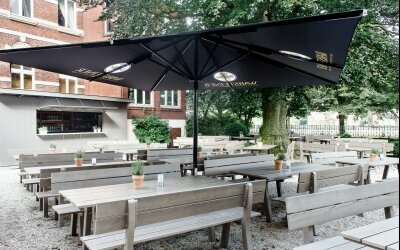 Hotel Alte Werft - Biergarten beim Restaurant Schnürboden