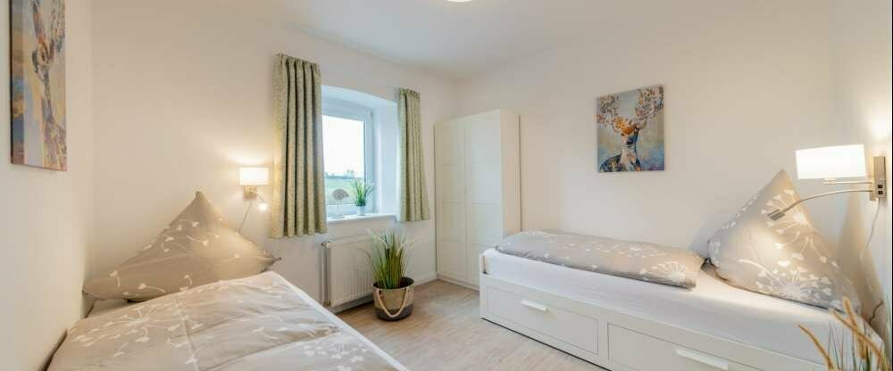 Typ A im EG, ca. 52qm, 3 Zimmer für bis zu 5 Personen. Hunde auf Anfrage erlaubt