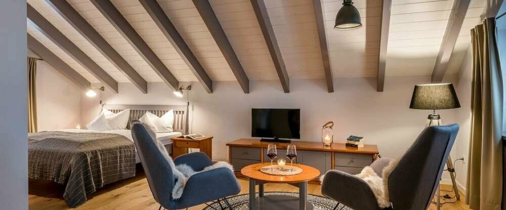 Wohn - und Schlafbereich in der Lodge