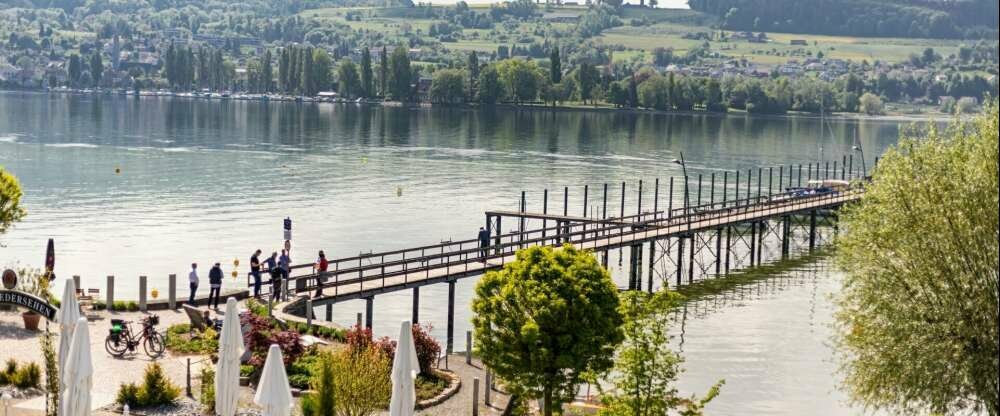 Ausblick auf die Seeterrasse