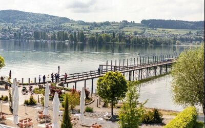 Ausblick auf die Seeterrasse