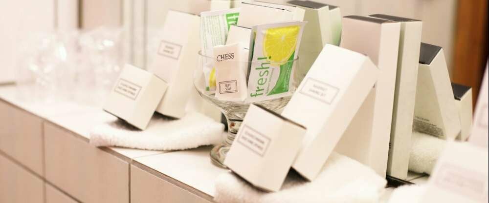 Badezimmer im Deluxe Doppelzimmer