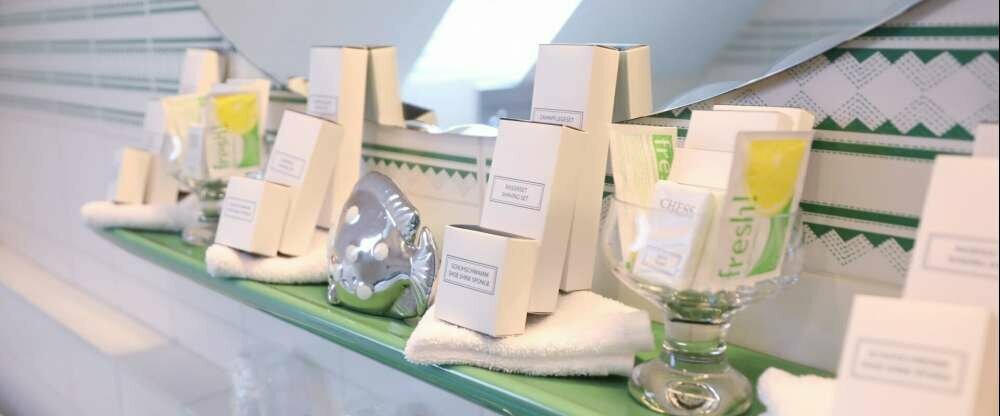 Badezimmer im Apartment mit 2 Schlafzimmern