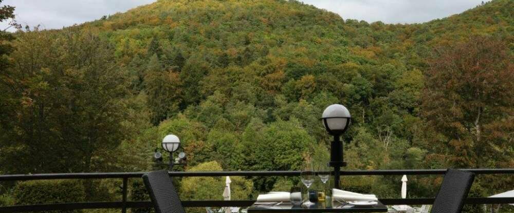 Jugendstilhotel Trifels - Terrasse mit Trifelsblick