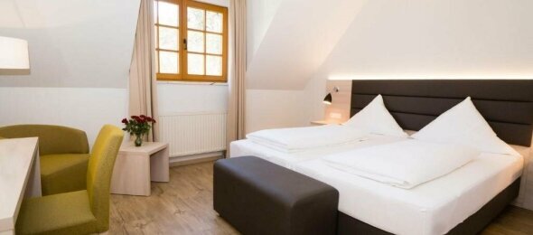 Doppelzimmer, Quelle: Hotel-Restaurant Bibermühle