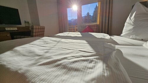 Naturhotel Cafe Waldesruhe - Doppelzimmer mit Panoramabalkon Nebelhornblick