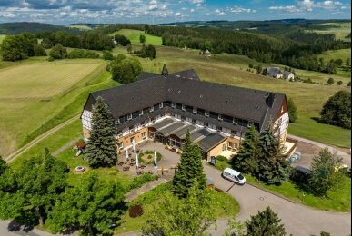 Luftaufnahme, Quelle: Panorama Berghotel Wettiner Höhe