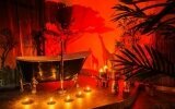 Afrika Lounge - freistehende Badewanne