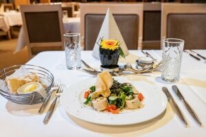 Abendessen im Romantik Hotel Stryckhaus