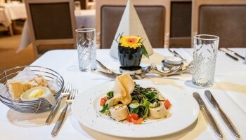 Abendessen im Romantik Hotel Stryckhaus
