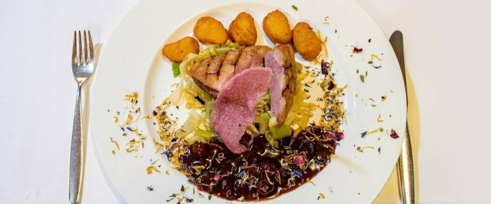 Abendessen im Romantik Hotel Stryckhaus